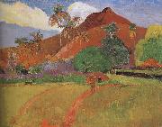 Paul Gauguin Tahitian Landscape painting